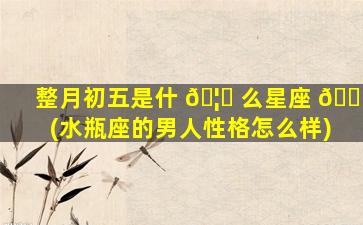 整月初五是什 🦊 么星座 🌵 (水瓶座的男人性格怎么样)
